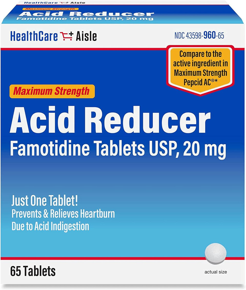 Healthcareaisle Famotidine 20 Mg  65 Tablets  Maximum Strength Acid Reducer  Prevents And Relieves Heartburn Due To Acid Indigestion