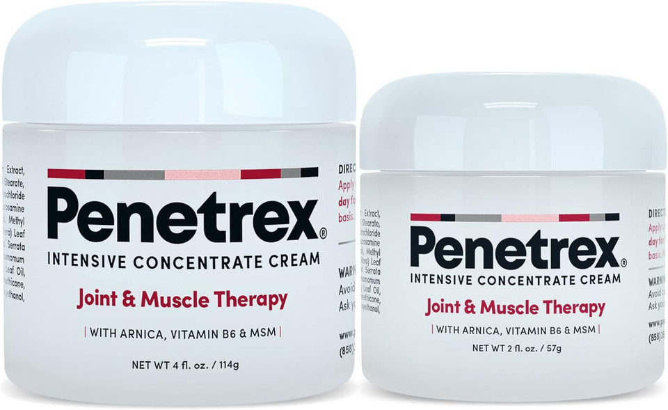 Penetrex Joint & Muscle Therapy Duo  Soothing Relief For Back, Neck, Hands, Feet & Nerves  Rub With Arnica, Vitamin B6 Msm & Boswellia  2Oz, 4Oz