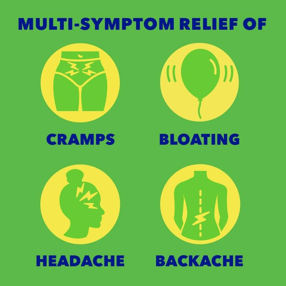 Midol Complete Caffeine Free Caplets 24Ct: Midol Complete Caffeine Free Menstrual Pain Relief Caplets With Acetaminophen, Provides Headache Relief And Period Cramps Relief, 24 Count