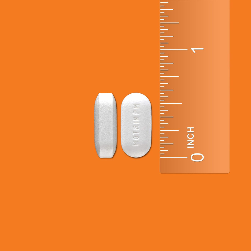 Motrin Pm Caplets, 200 Mg Ibuprofen & 38 Mg Sleep Aid, Nighttime Relief For Minor Pains, 80 Ct