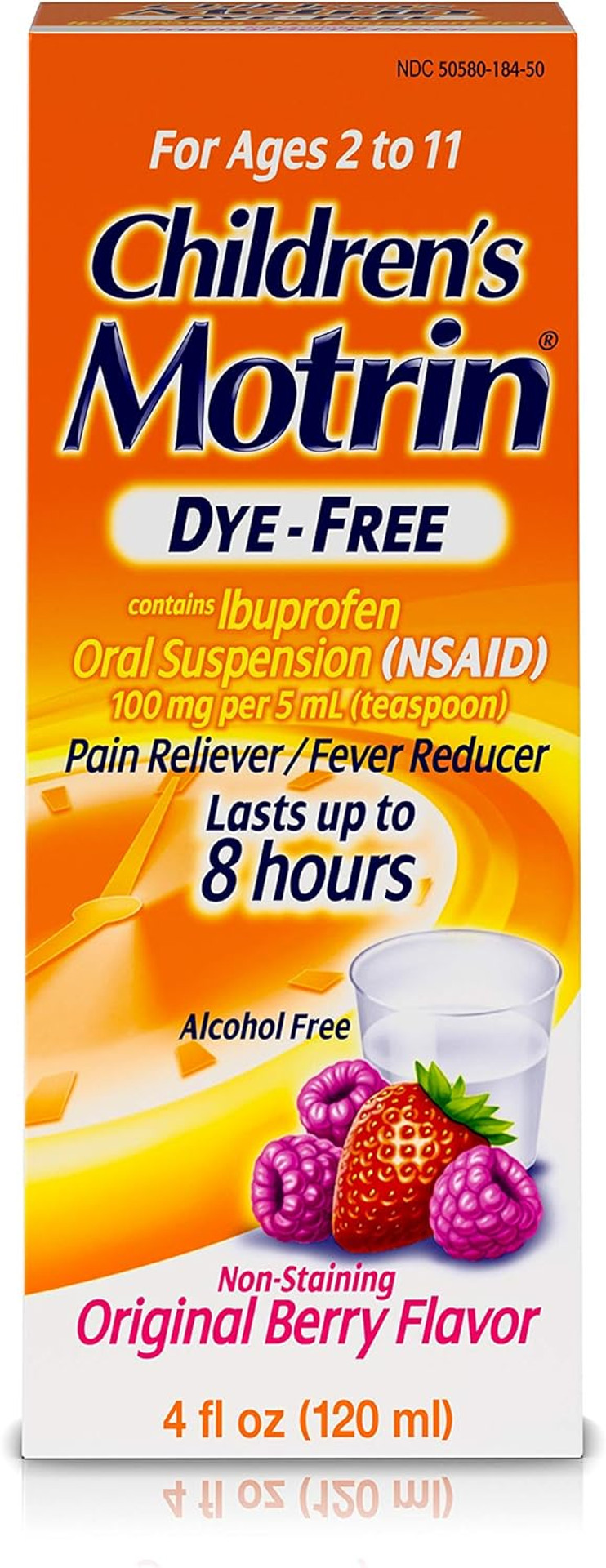 Children'S Motrin Oral Suspension Medicine For Kids, 100Mg Ibuprofen, Berry Flavored, 4 Fl. Oz Children'S Motrin Oral Suspension Medicine For Kids, 100Mg Ibuprofen, Berry Flavored, 4 Fl. Oz