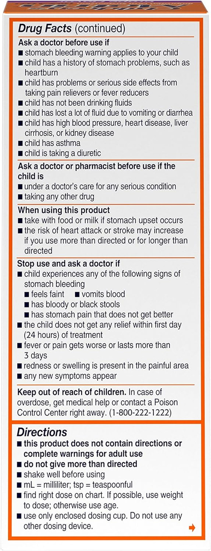 Motrin Children'S Oral Suspension, Berry, 72 Count