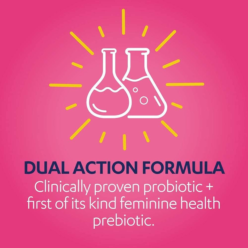 Azo Dual Protection | Urinary + Vaginal Support* | Prebiotic Plus Clinically Proven Women'S Probiotic | Starts Working Within 24 Hours | Non-Gmo | 30 Count
