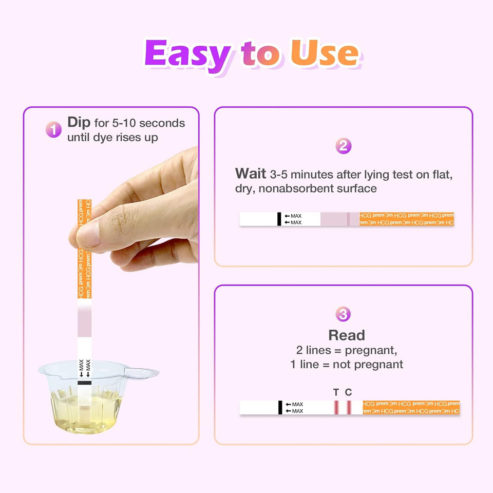 Premom Pregnancy Test Strips - Early Detection Pregnancy Test Kit Powered By Premom Ovulation Predictor App (50 Count)