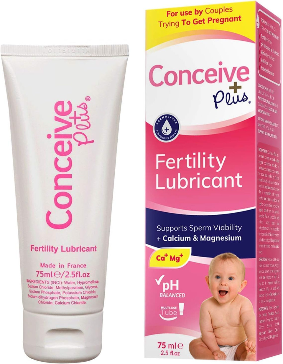 Conceive Plus Fertility Lubricant Couples Bundle, 2.5Oz And 8 Pre-Filled Lubricant Applicators