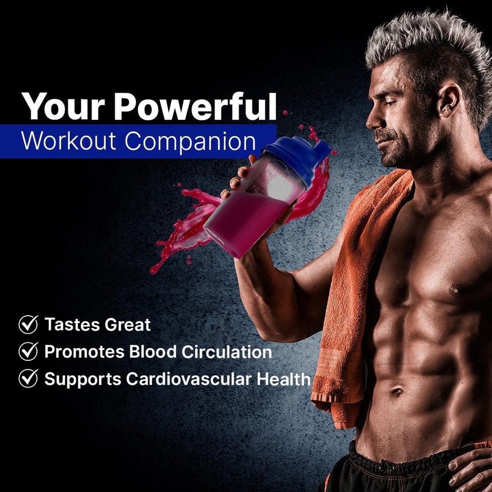 L-Arginine Pro | L-Arginine Supplement Powder | 5,500Mg Of L-Arginine Plus 1,100Mg L-Citrulline (Grape Berry, 1 Jar)