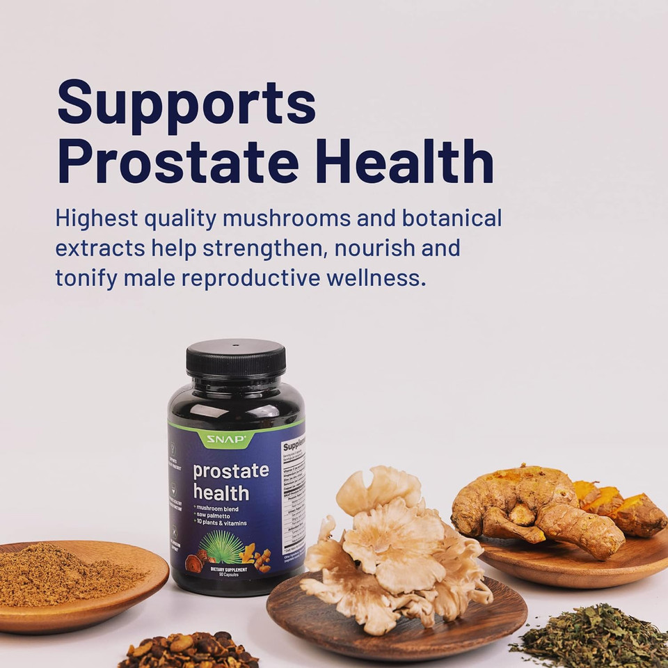 Prostate Health Support Supplement - Natural Prostate Supplements for Men with Organic Saw Palmetto Extract & Turmeric, Prostate Support, Urinary Tract Health, Immune Support (90 Capsules)