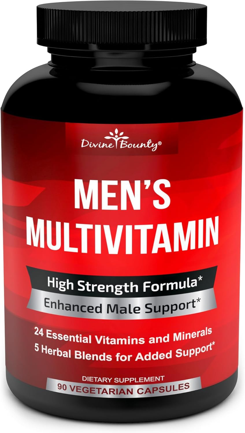 Mens Multivitamin  Daily Multivitamin For Men With Vitamin A C D E K B Complex, Calcium, Magnesium, Selenium, Zinc Plus Heart, Brain, Immune, And Men'S Multivitamins  90 Vegetarian Capsules