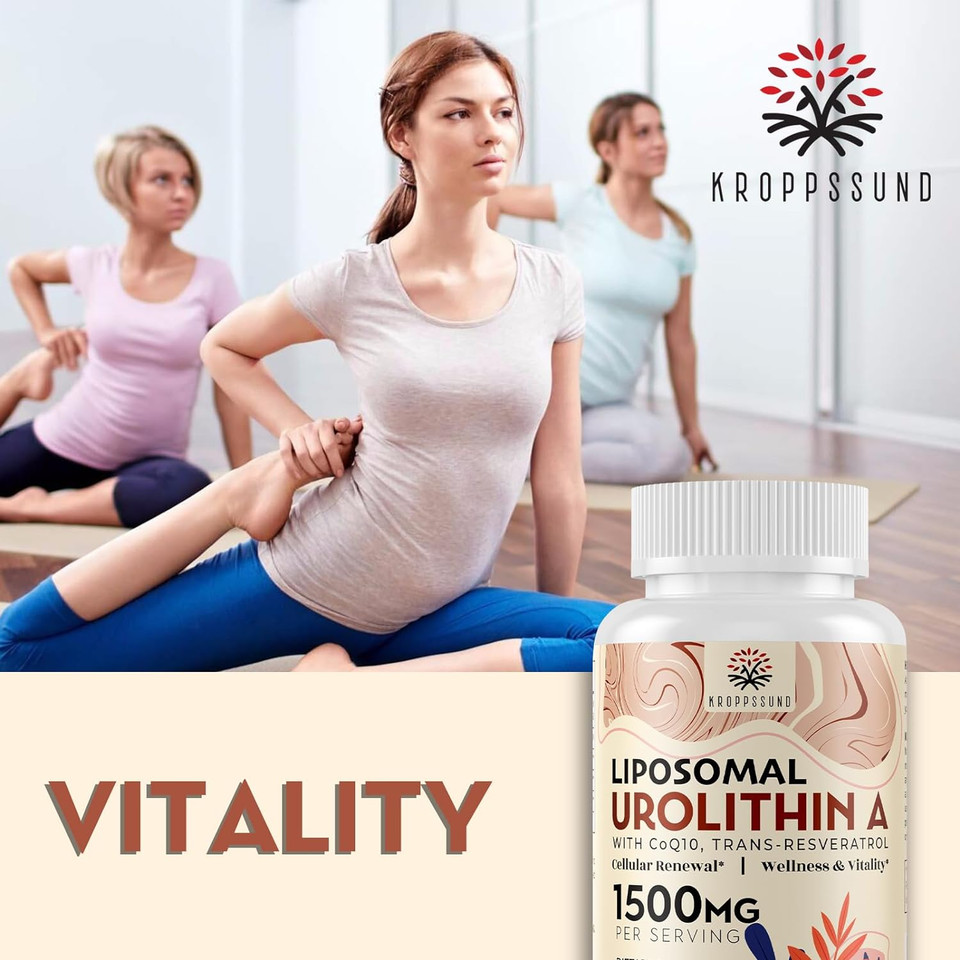Liposomal Urolithin A Supplement 1500 Mg + Coq10 + Trans-Resveratrol, Premium Cellular Energy Regeneration, Optimal Mitochondrial Function, Antioxidants  240 Softgels