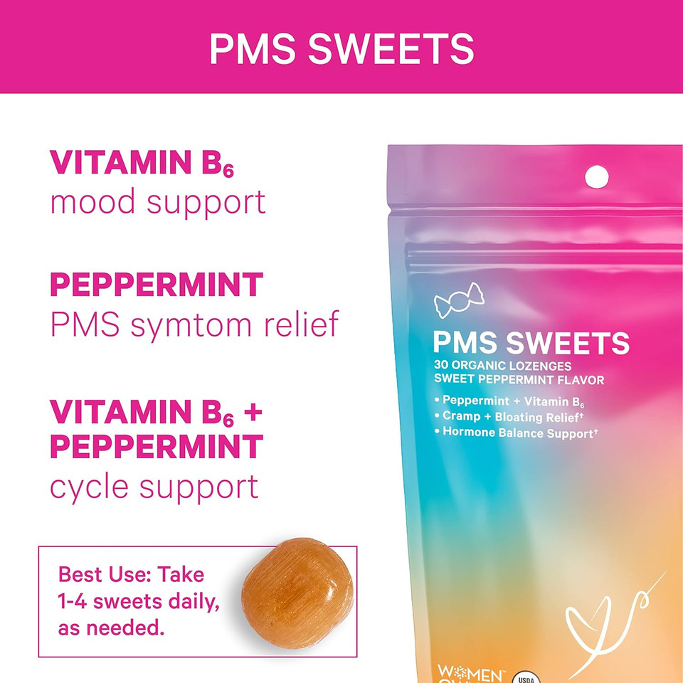 Pink Stork Pms Support Trio: Period Support Supplements, Pms Tea, Peppermint Sweets, Menstrual Support, First Period Kit, Hormone Balance For Healthy Menstrual Cycle, Women-Owned