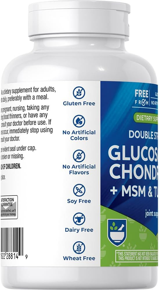 Rite Aid Ds Glucosamine Chondr Msm Coated Caplets 120 Count, Supports Healthy Cartilage, Protects Joints And Bones, Antioxidant Formula