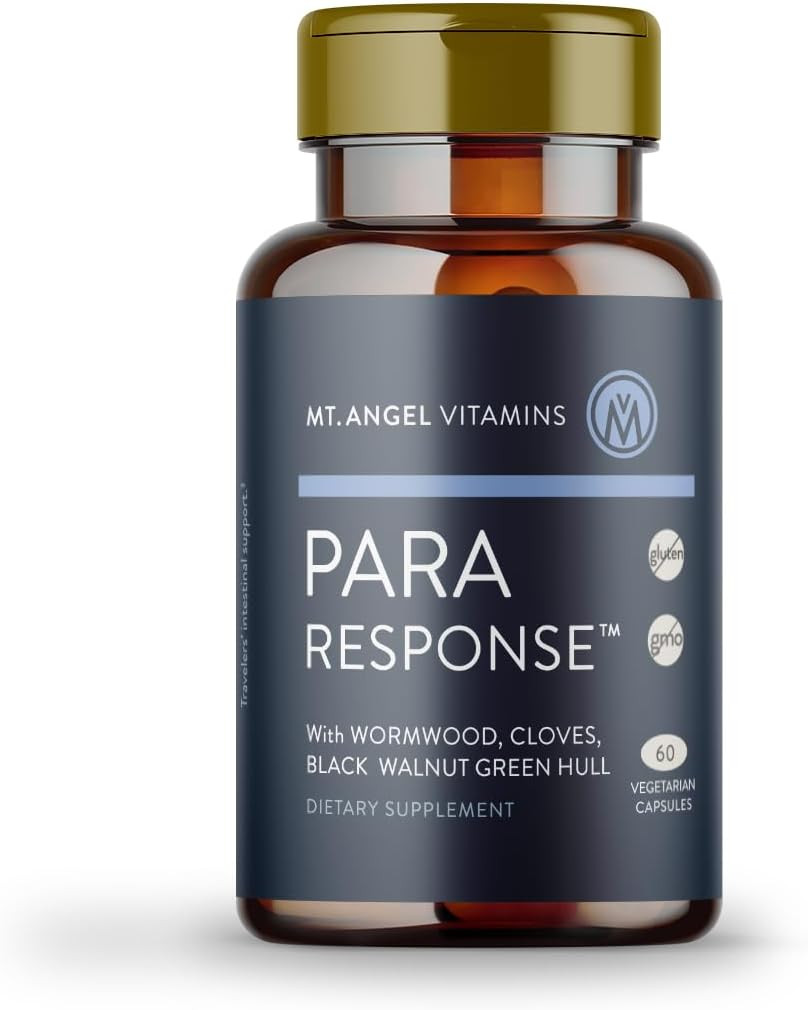 Mt. Angel Vitamins - Para Response | Intestinal Health Support, Digestive Aid| Black Walnut Wormwood | Non-Gmo, Vegan, 60 Vegetarian Capsules