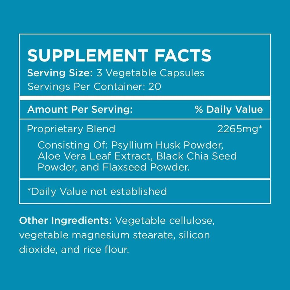 Pure For Men Original Cleanliness Stay Ready Fiber Supplement | Helps Promote Digestive Regularity | Psyllium Husk, Aloe Vera, Chia Seeds, Flaxseeds | Proprietary Formula | 60 Vegan Capsules