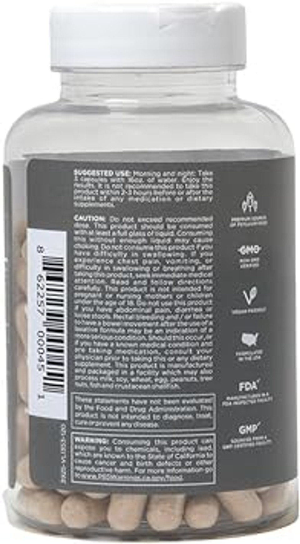 Pure For Men Original Vegan Cleanliness Stay Ready Fiber Supplement | Helps Promote Digestive Regularity | Psyllium Husk, Aloe Vera, Chia Seeds, Flaxseeds | Proprietary Formula | 120 Vegan Capsules