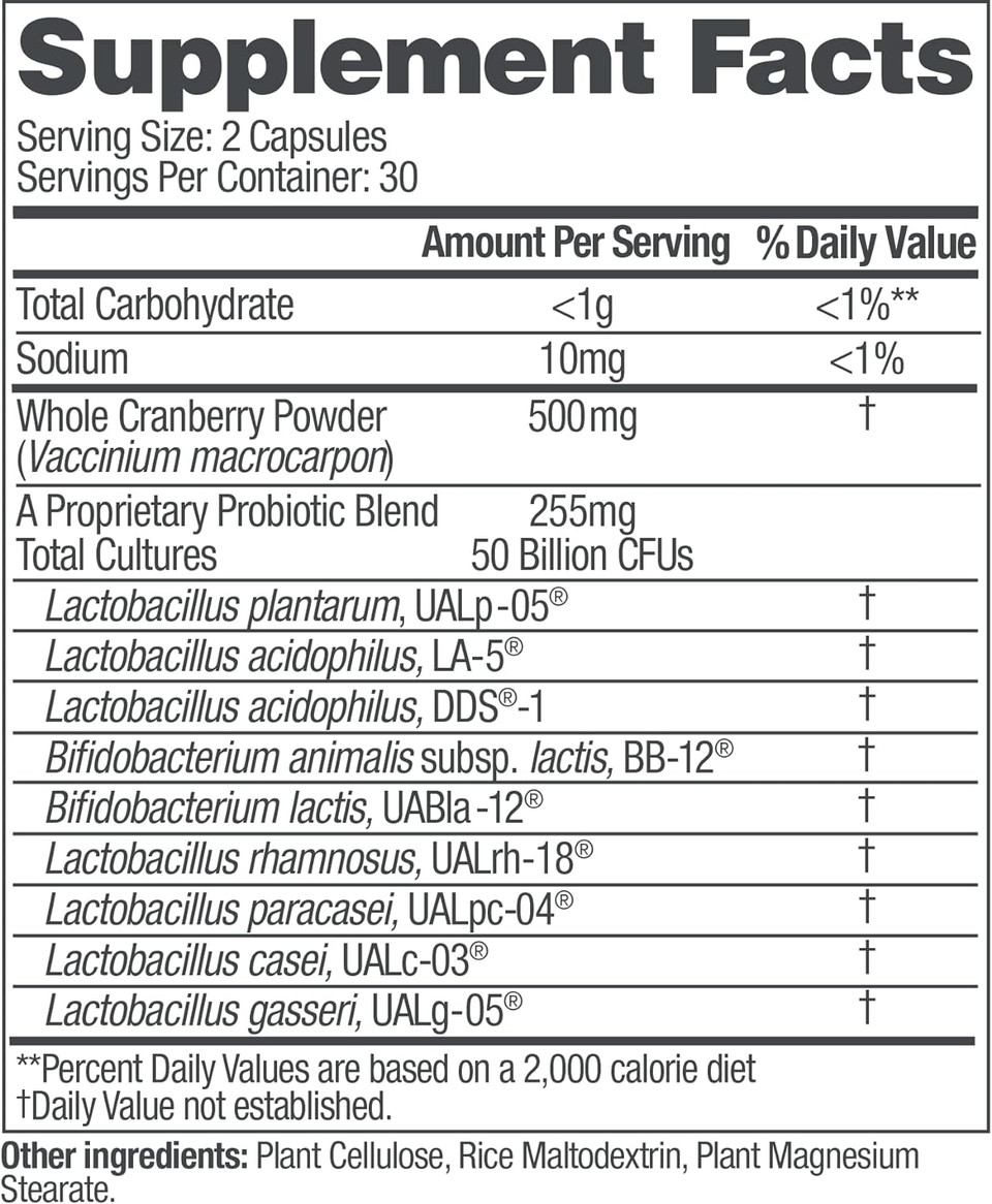 Up4 Probiotic Supplement For Women, Vaginal, Digestive And Immune Support, 50 Billion Cfus Guaranteed, Non-Gmo, Gluten Free, Soy Free, Vegan, 60 Count