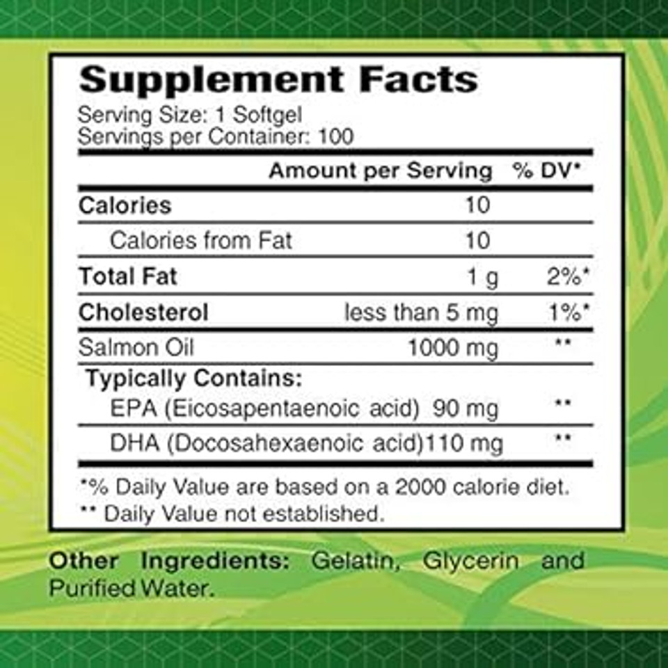 Alfa Vitamins - Salmon Oil 100 Softgels - Fish Oil - Epa - Dha - Essential Fatty Acids - 100 Softgels
