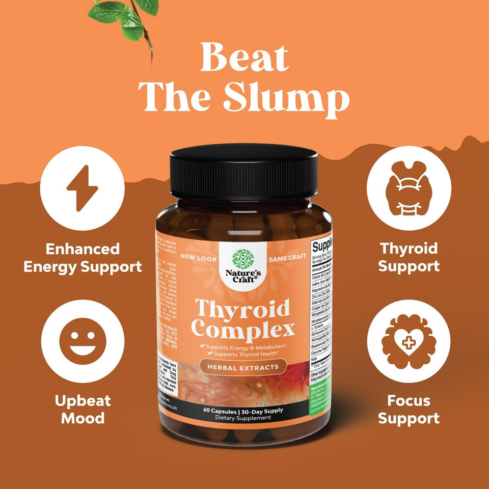 Pure Thyroid Support Supplement For Women - Thyroid Support For Weight Loss Mood Support And Natural Energy Pills - Wellness Thyroid Supplement For Women With Daily Vitamins For Women