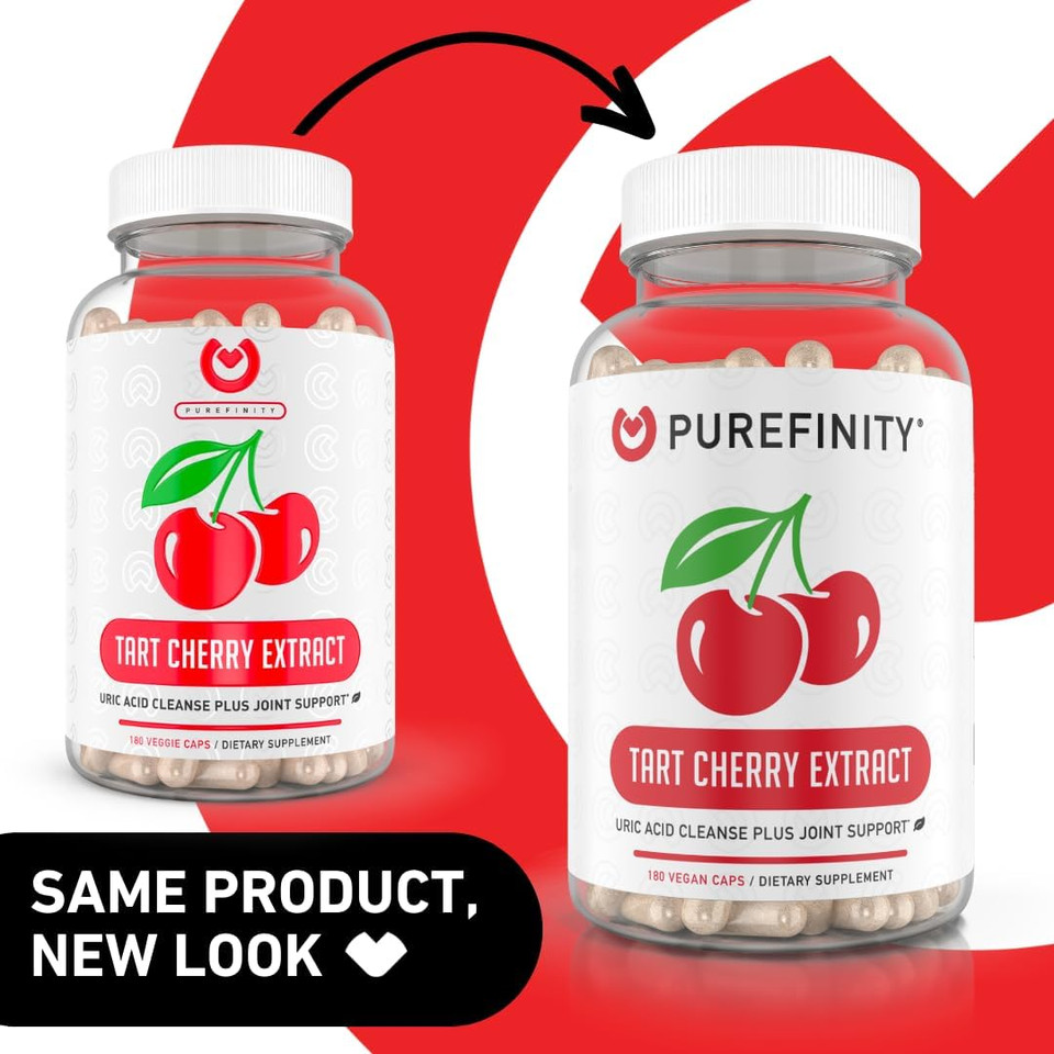 Tart Cherry Capsules 3000Mg Max Strength  Advanced Uric Acid Cleanse, Powerful Antioxidant With Joint Support  Non-Gmo, Gluten Free, Vegan  180 Capsules (6 Month Supply)