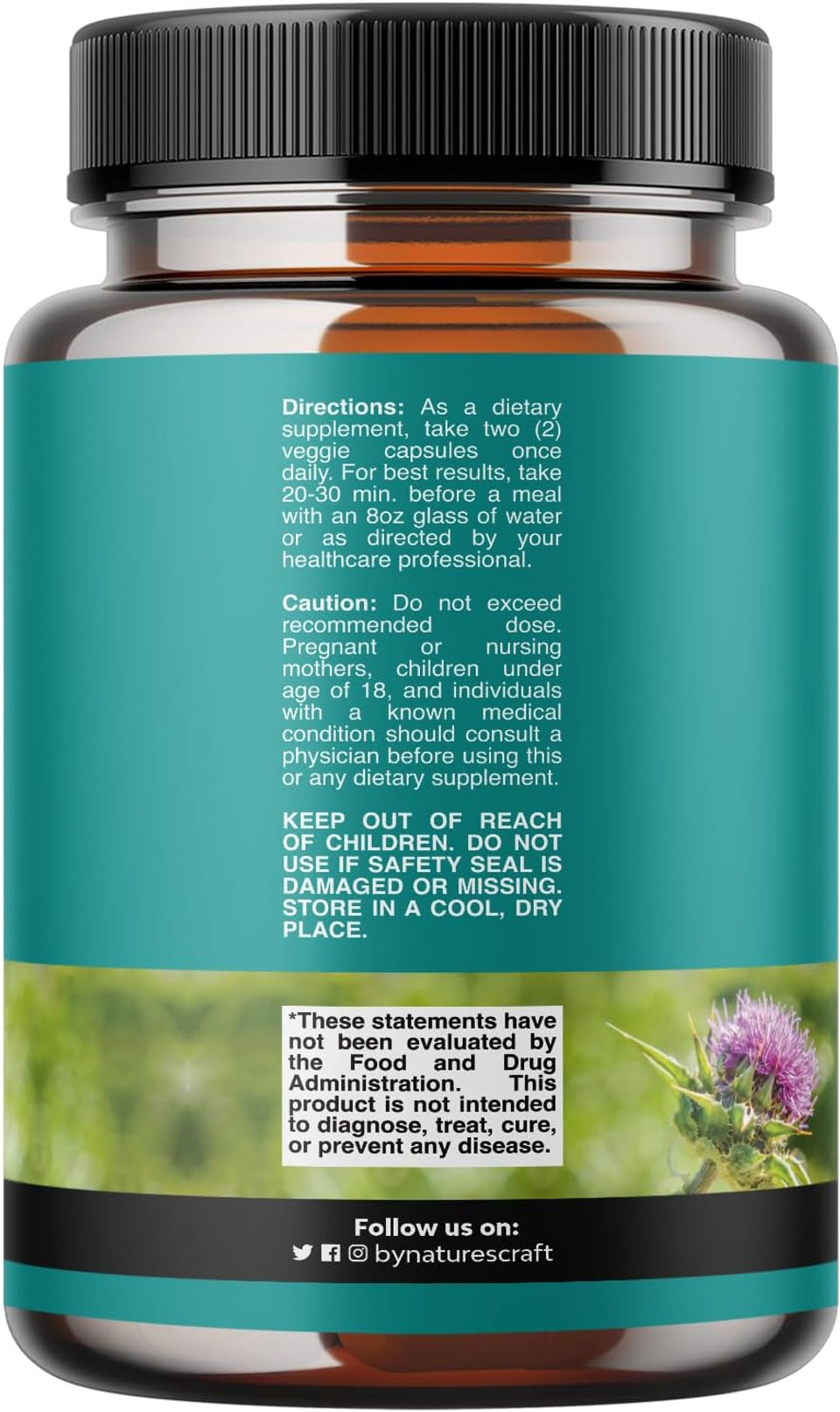 Natures Craft Liver Cleanse Detox & Repair Formula - Herbal Liver Support Supplement With Milk Thistle Dandelion & Artichoke Extract For Liver Health 70 Capsules