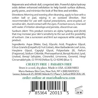 Mario Badescu Glycolic Grapefruit Cleansing Lotion For Combination And Oily Skin | Exfoliating Toner That Deeply Cleans |Formulated With Glycolic Acid & Grapefruit Extract