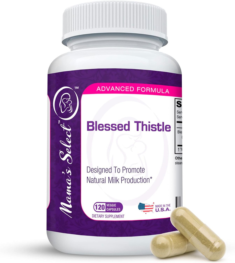 Mamaã¢ÂS Select Blessed Thistle Breastfeeding Supplement, 800Mg Lactation Support For Increased Breast Milk - 120 Vegan Capsules