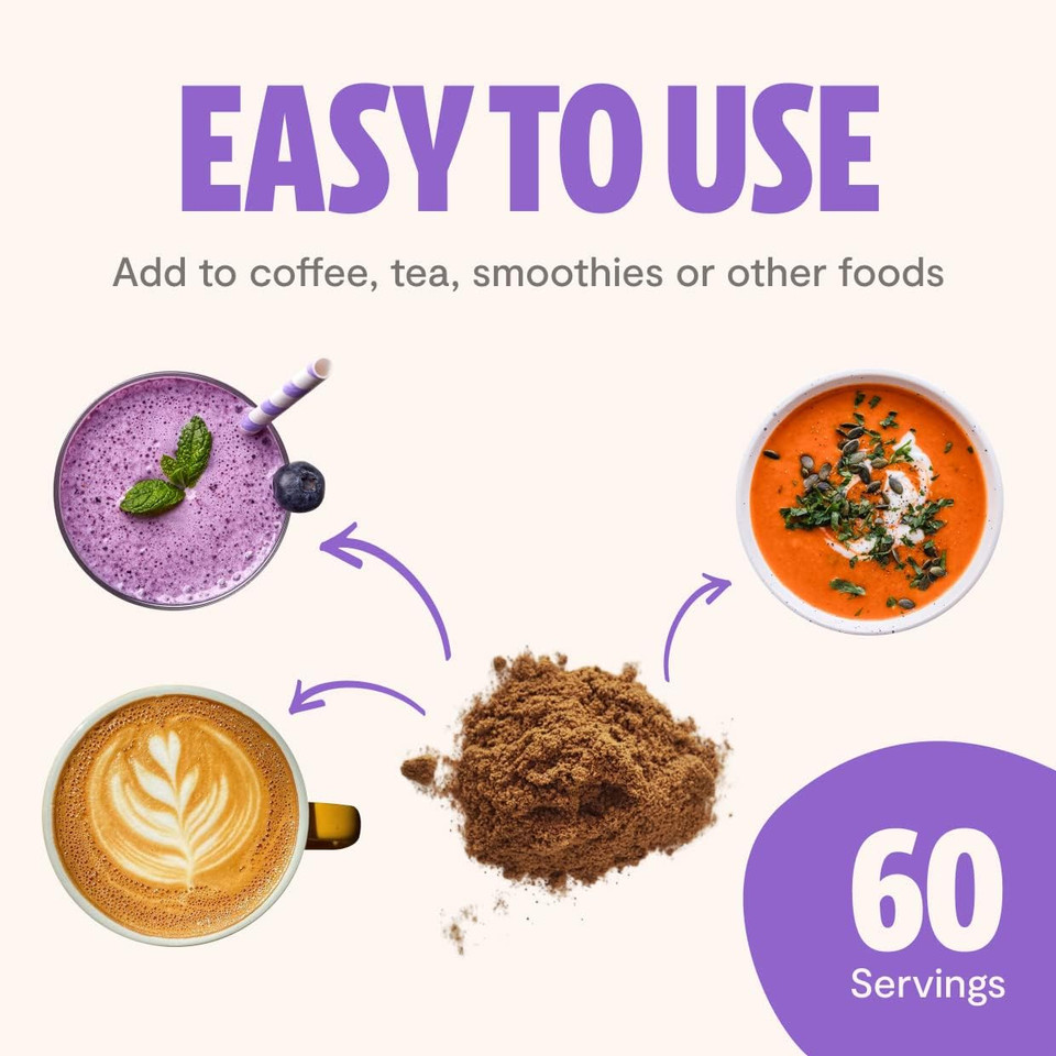 Freshcap Lions Mane Supplement Powder - Mushrooms For Memory & Immunity (60 Grams)