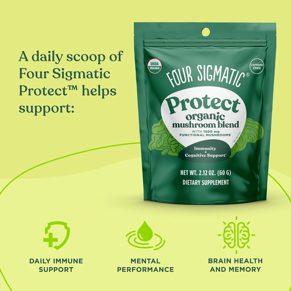 Four Sigmatic Adaptogen And Mushroom Blend Balance Mix | Adaptogen Supplement With Ashwagandha, Moringa, Holy Basil, Reishi, Chaga And More | Natural Stress Relief And Immune Support Supplement