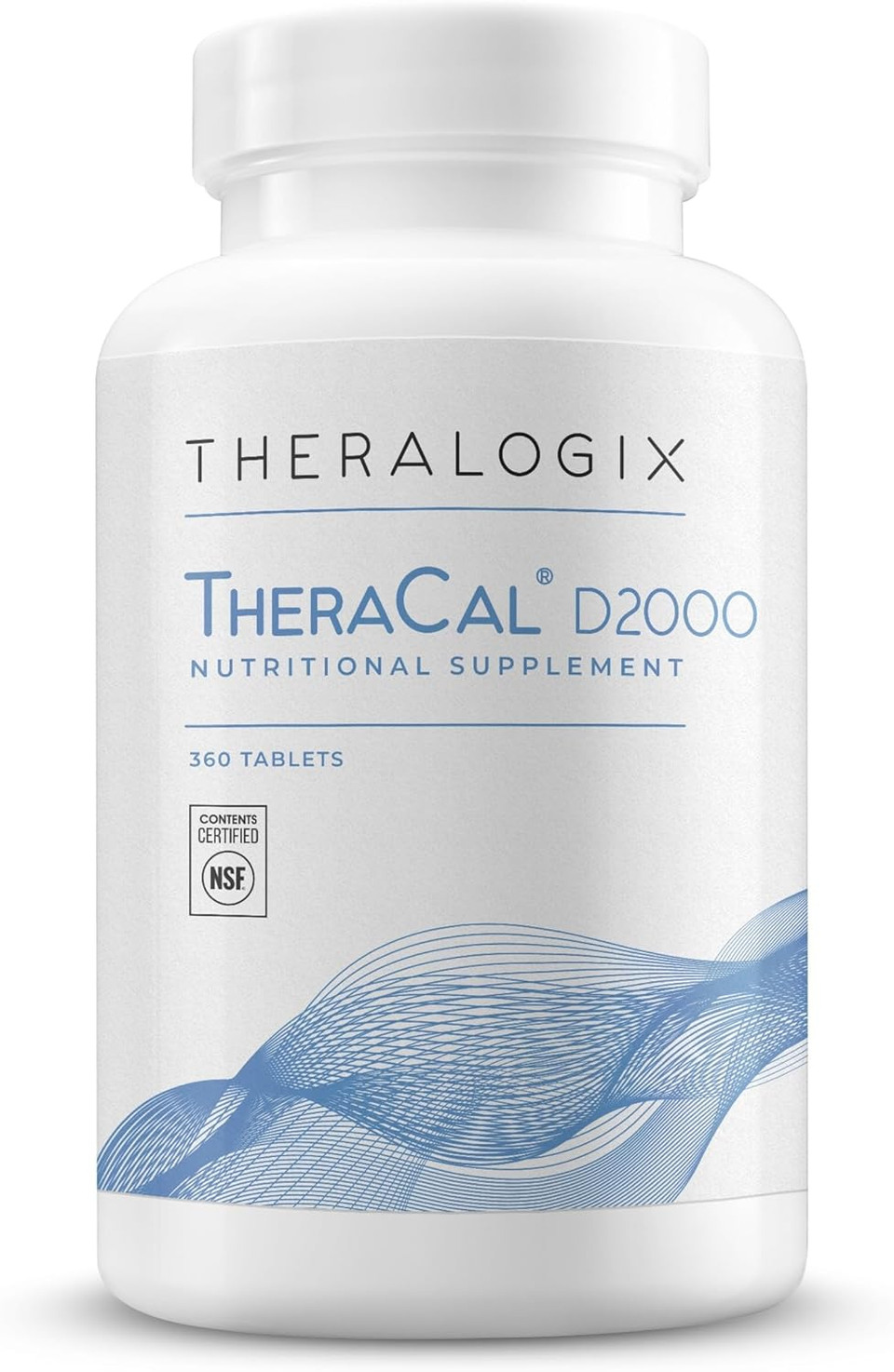 Theralogix Theracal D2000 - Bone Health Support Supplement With Calcium, Magnesium, Vitamin D3, Vitamin K2 & Boron* - 90-Day Supply - Nsf Certified - 360 Tablets