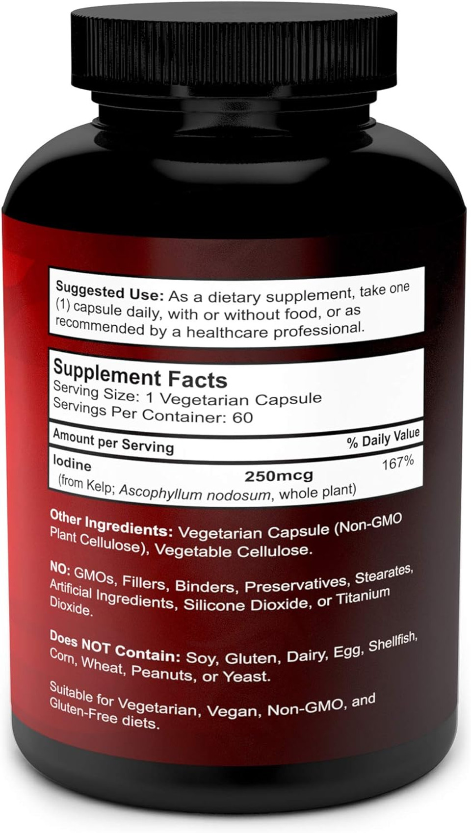 Iodine Supplement 250Mcg - Iodine Pills From Sea Kelp (Grown In Usa) - Thyroid Support Supplement (Ascophyllum Nodosum) - 60 Sea Kelp Capsules Iodine Supplement 250Mcg - Iodine Pills From Sea Kelp (Grown In Usa) - Thyroid Support Supplement (Ascophyllum Nodosum) - 60 Sea Kelp Capsules