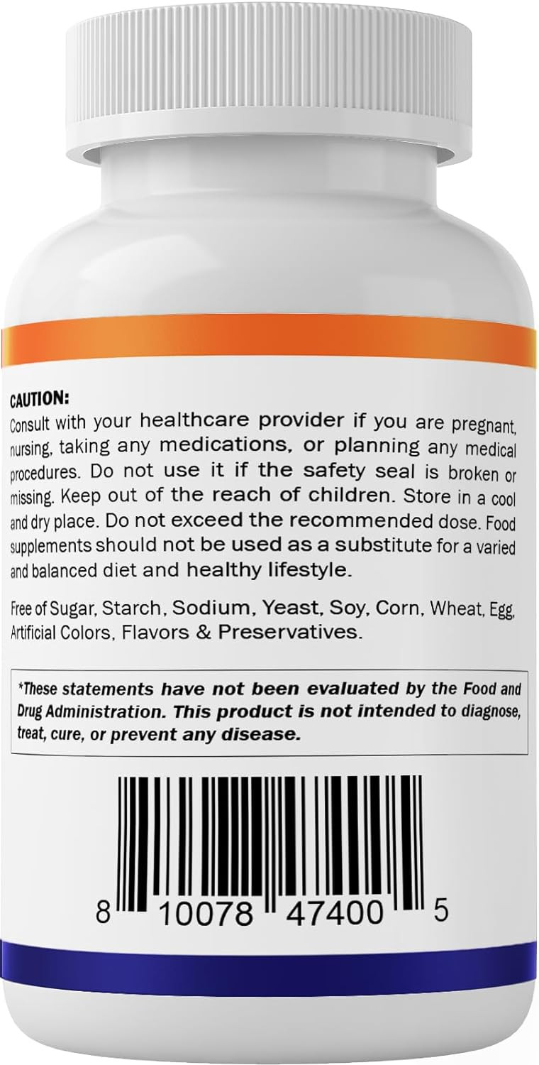 Vitamatic Magnesium Aspartate 400Mg Per Serving - 90 Vegetarian Capsules - Added B6 For Maximum Absorption - Supports Muscle, Joint, And Heart Health