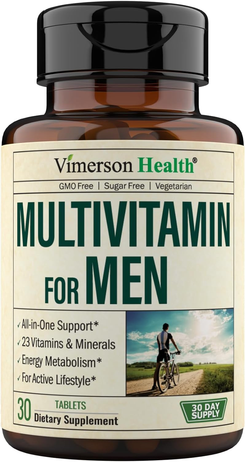 Multivitamin For Men - Mens Multivitamins & Multiminerals Supplement For Energy, Focus And Performance. Daily Mens Vitamins A, C, D, E & B12, Zinc, Calcium, Magnesium & Iron. Multi Vitamin Tablets