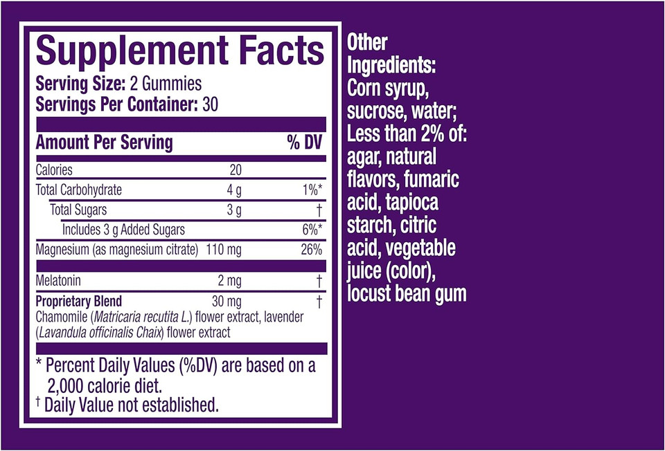 Vicks Zzzquil Pure Zzzs Sleep+ Muscle Relaxation Melatonin Sleep Aid Gummies, Supports Healthy Muscle Function, Melatonin + Magnesium, No Next-Day Grogginess, Drug-Free & Non-Habit Forming, 60Ct