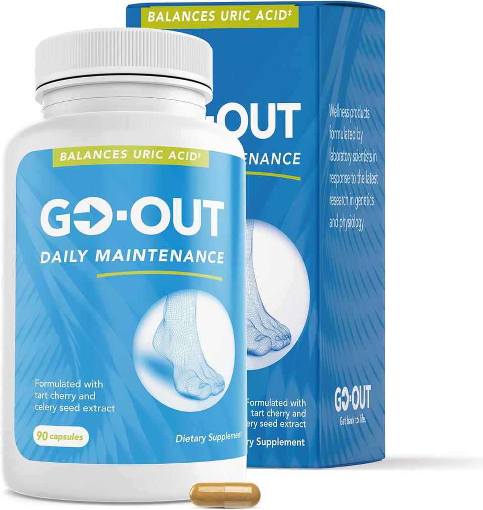 Go Out Daily Maintenance - Natural Uric Acid Support With Tart Cherry, Celery Seed, And Turmeric - Vegan, Non-Gmo, Gluten-Free Supplement For Joint Comfort And Healthy Kidney Function 90 Capsules Go Out Daily Maintenance - Natural Uric Acid Support With Tart Cherry, Celery Seed, And Turmeric - Vegan, Non-Gmo, Gluten-Free Supplement For Joint Comfort And Healthy Kidney Function 90 Capsules