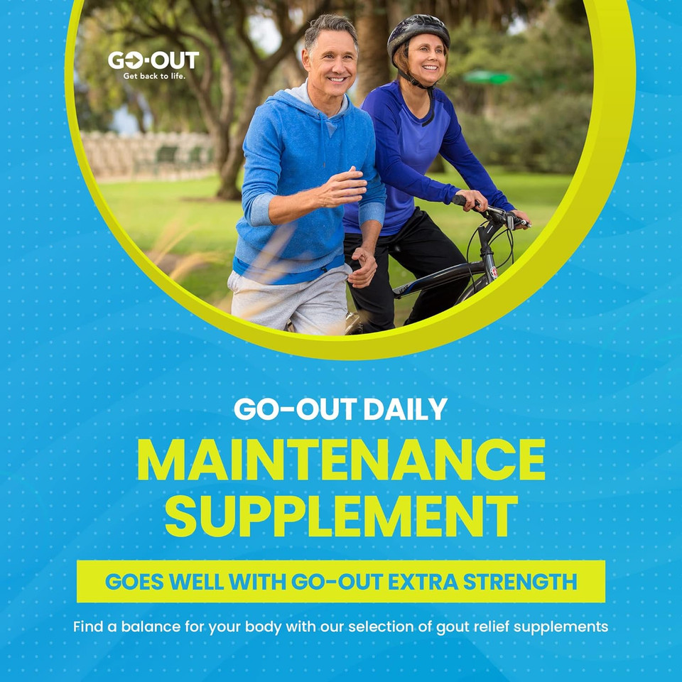 Go Out Daily Maintenance - Natural Uric Acid Support With Tart Cherry, Celery Seed, And Turmeric - Vegan, Non-Gmo, Gluten-Free Supplement For Joint Comfort And Healthy Kidney Function 90 Capsules Go Out Daily Maintenance - Natural Uric Acid Support With Tart Cherry, Celery Seed, And Turmeric - Vegan, Non-Gmo, Gluten-Free Supplement For Joint Comfort And Healthy Kidney Function 90 Capsules