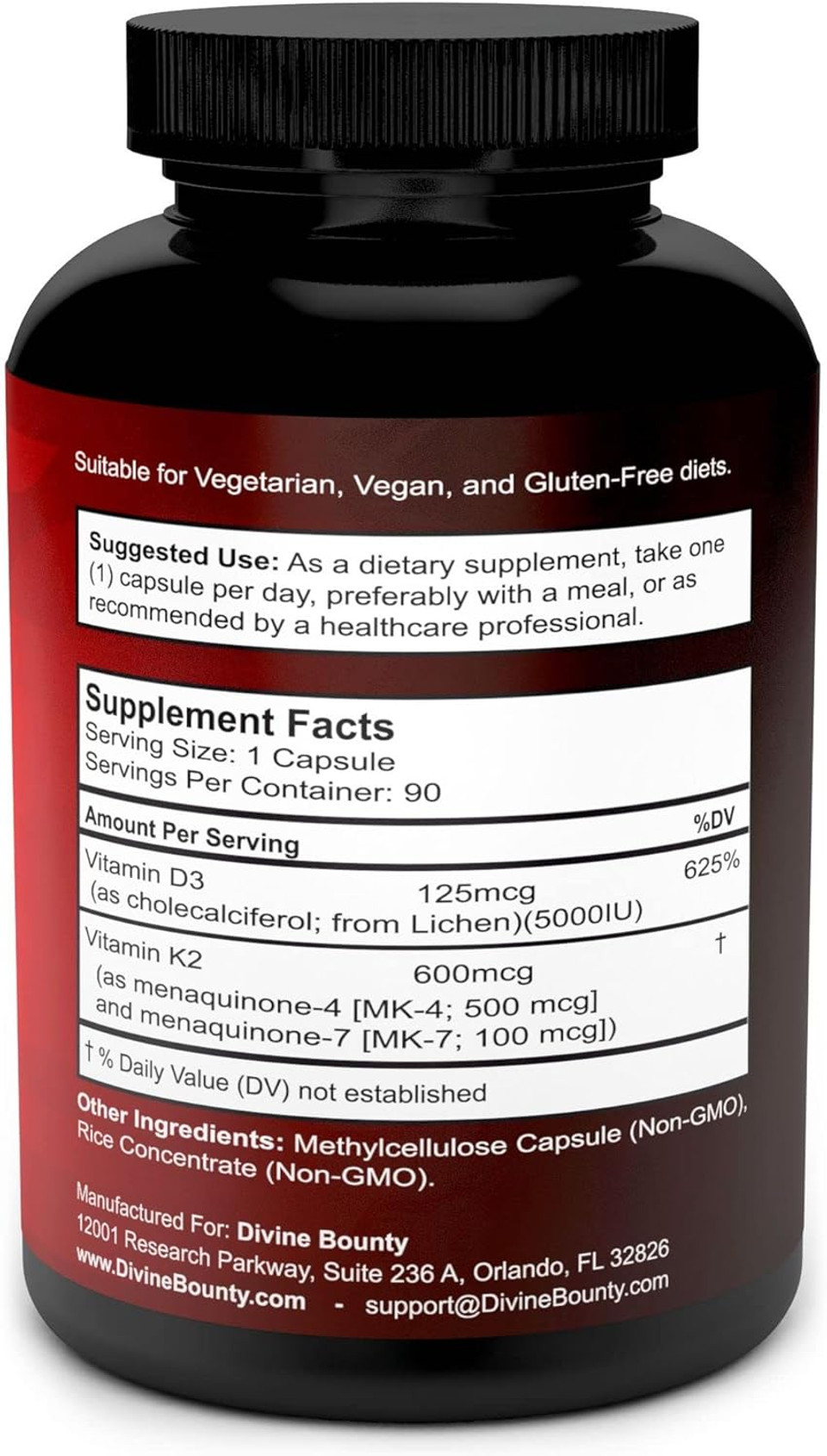 Vitamin K2 (Mk7 & Mk4) With D3 Supplement - Vitamin K & D As Mk-7 100Mcg, Mk-4 500Mcg, And 5000 Iu Vitamin D3 3-In-1 Formula - Bone And Heart Support - 90 Non-Gmo Vegetarian Capsules