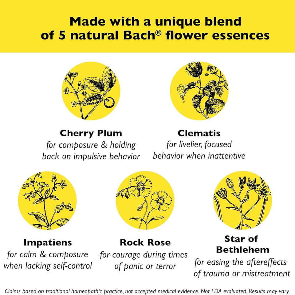 Bach Rescue Remedy Pet Dropper 20Ml, Natural Stress Relief, Calming For Dogs, Cats, & Other Pets, Homeopathic Flower Essence, Thunder, Fireworks & Travel, Separation, Sedative-Free