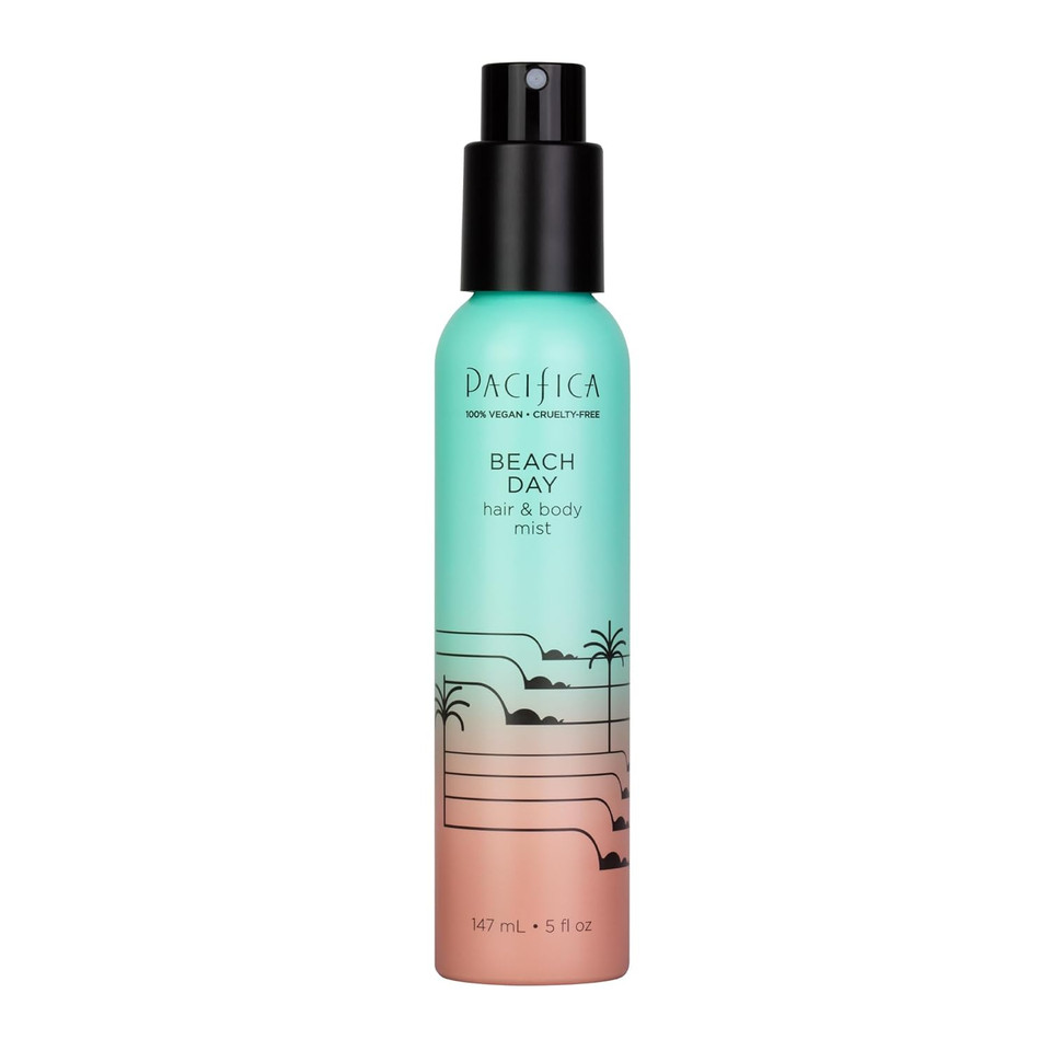 Pacifica Beauty, Beach Day Hair Perfume & Body Spray, Natural & Essential Oils, Salt, Sandalwood, Orange Flower, Smoke, 5 Oz