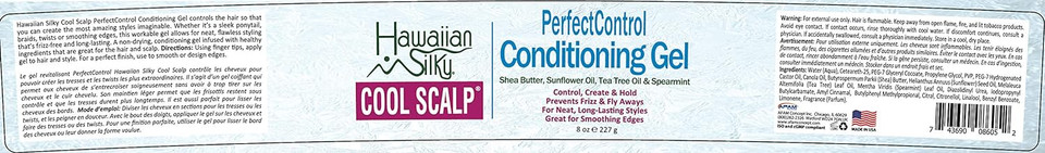 Hawaiian Silky Shea Butter Perfect Control Conditioning Gel, 8 Fl Oz With Sunflower Oil, Tea Tree Oil & Spearmint Extract
