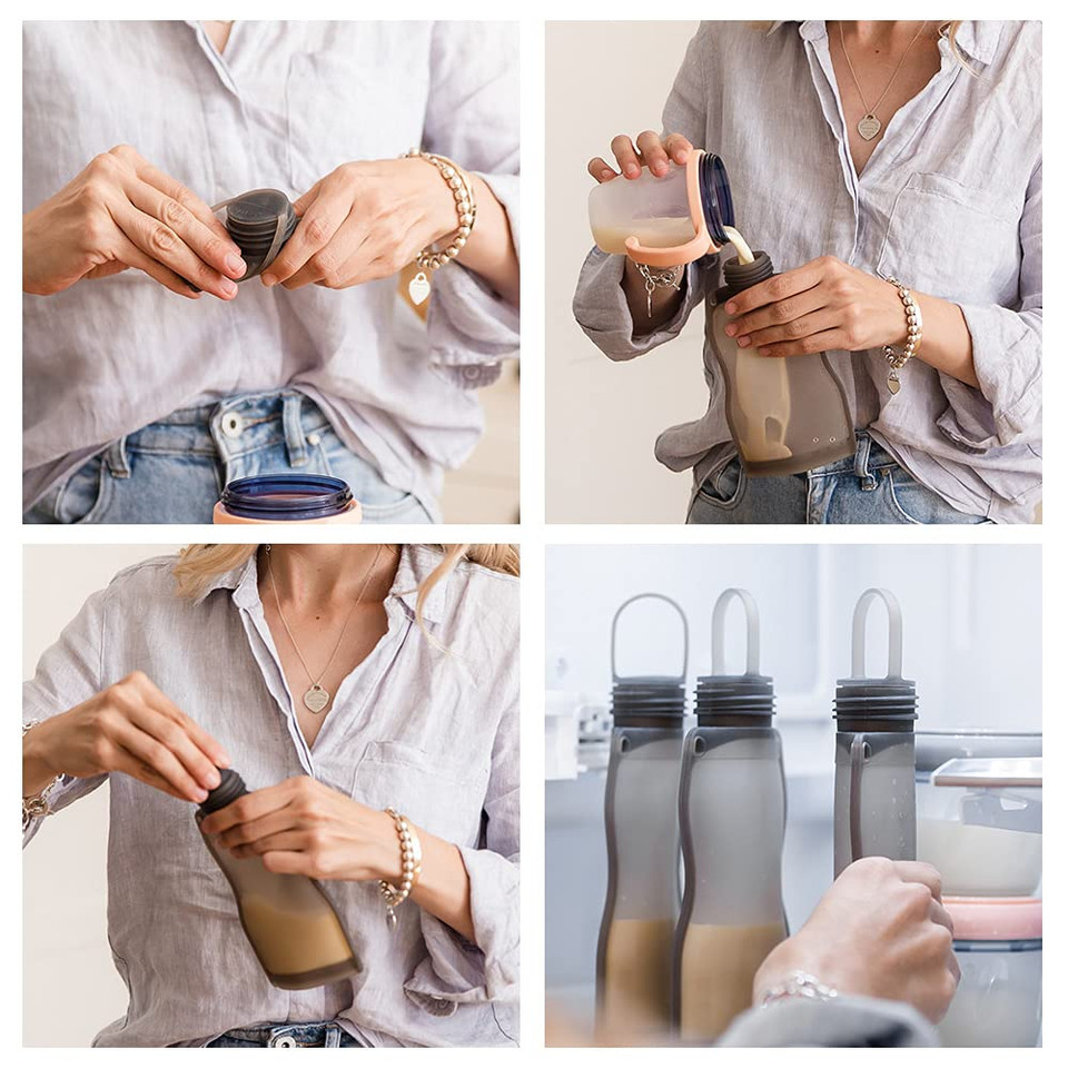 Haakaa Breastmilk Storage Bags Silicone Milk Storage Bags For Breastfeeding Reusable & Leakproof, 9Oz/260Ml, 10 Pk Haakaa Breastmilk Storage Bags Silicone Milk Storage Bags For Breastfeeding Reusable & Leakproof, 9Oz/260Ml, 10 Pk