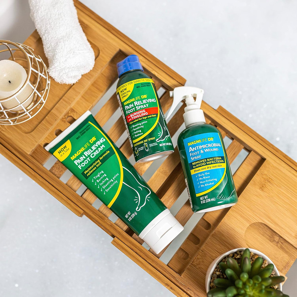 Magnilife Db Foot Cream, Calming Relief For Burning, Tingling, Shooting & Stabbing Foot Sensations - Soothes Dry, Cracked, Itchy, Sensitive Skin (8 Oz Tube)