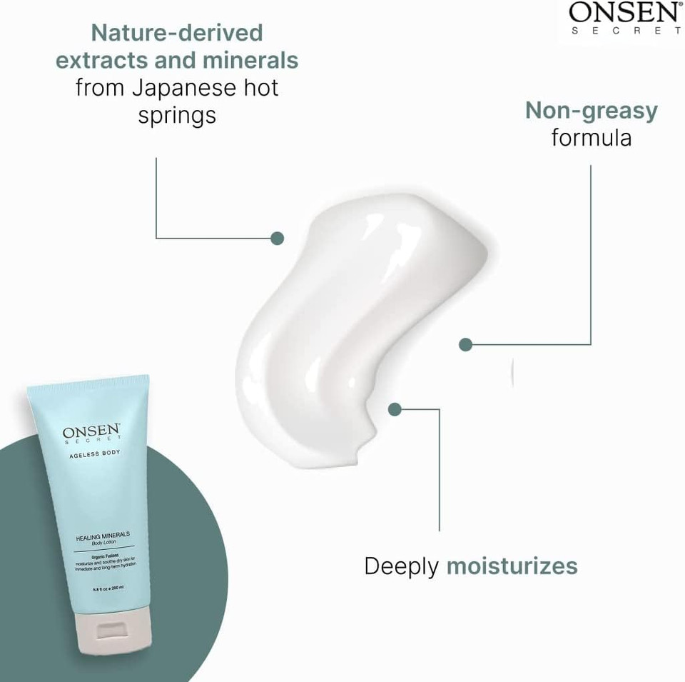 Onsen Secret Natural Daily Moisturizing Body Lotion W/Smoothing Organic Shea Butter For Normal To Dry Skin W/Healing Minerals, Jojoba, Aloe Vera, Vitamin E & Rice Bran Non-Greasy (Hydrating Leaves) Onsen Secret Natural Daily Moisturizing Body Lotion W/Smoothing Organic Shea Butter For Normal To Dry Skin W/Healing Minerals, Jojoba, Aloe Vera, Vitamin E & Rice Bran Non-Greasy (Hydrating Leaves)