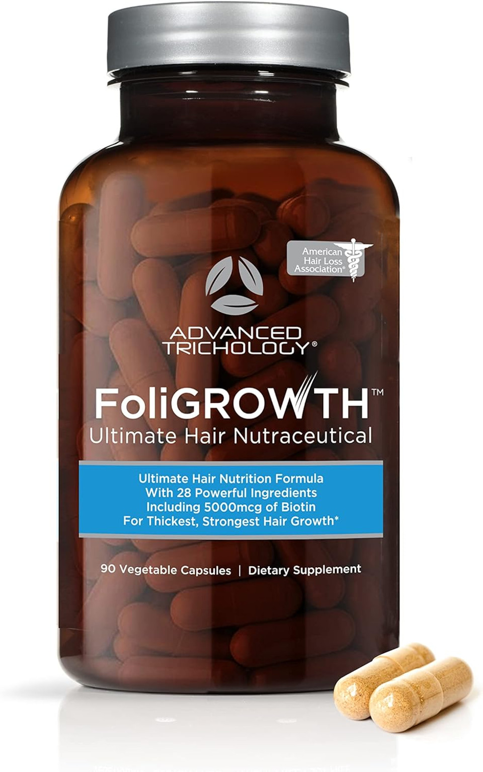 Advanced Trichology Foligrowth Hair Growth Supplement For Thicker Fuller Hair, Approved By The American Hair Loss Association, Backed By 20 Years Of Experience In Hair Loss Treatment Clinics