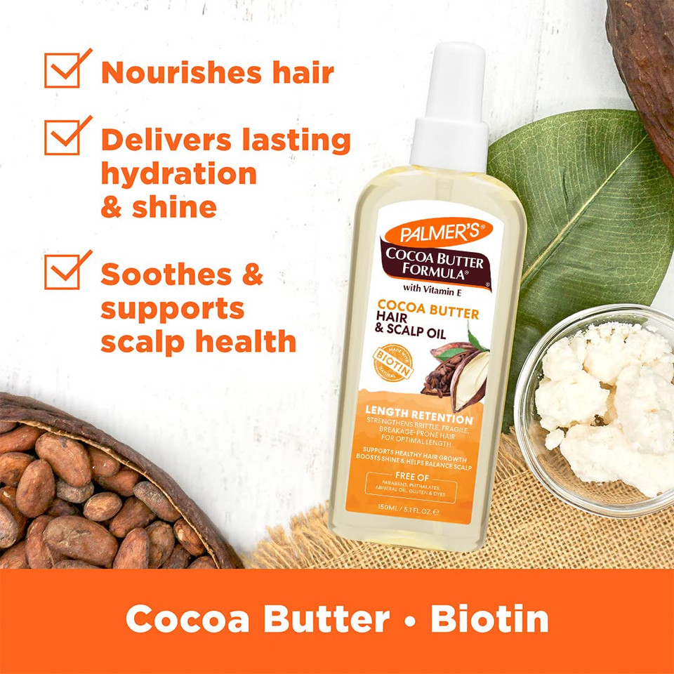 Palmer'S Cocoa Butter & Biotin Length Retention Hair And Scalp Oil, 5.1 Ounce