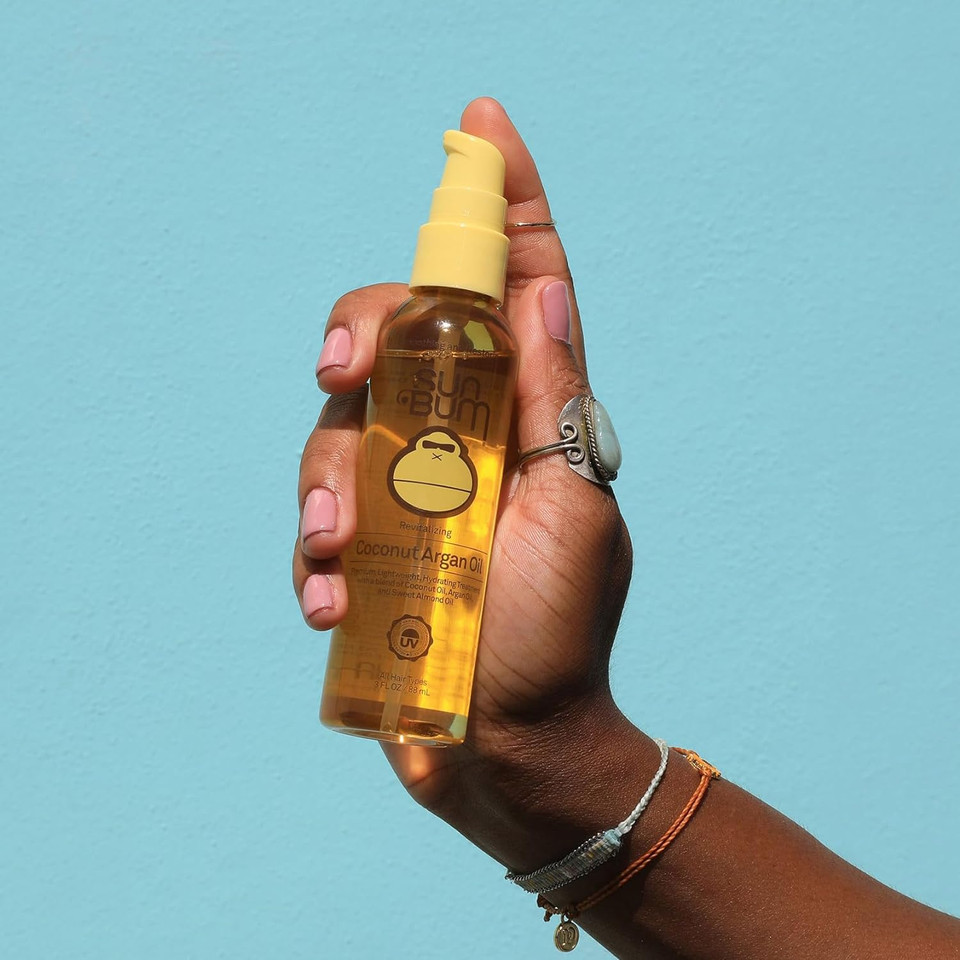 Sun Bum Coconut Argan Oil | Vegan And Cruelty Free Protecting And Strengthening Oil For All Hair Types | 3 Oz