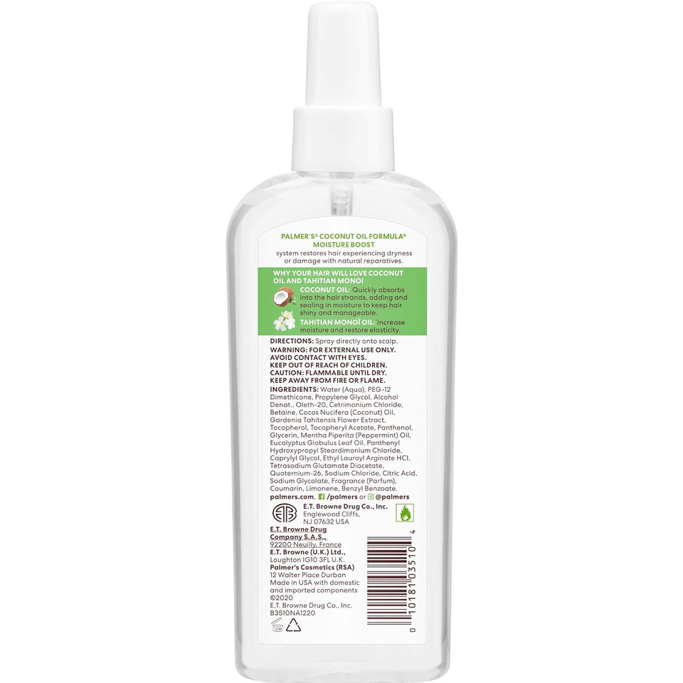 Palmer'S Coconut Oil Formula Strong Roots Spray, 5.1 Fl Oz, Pack Of 2