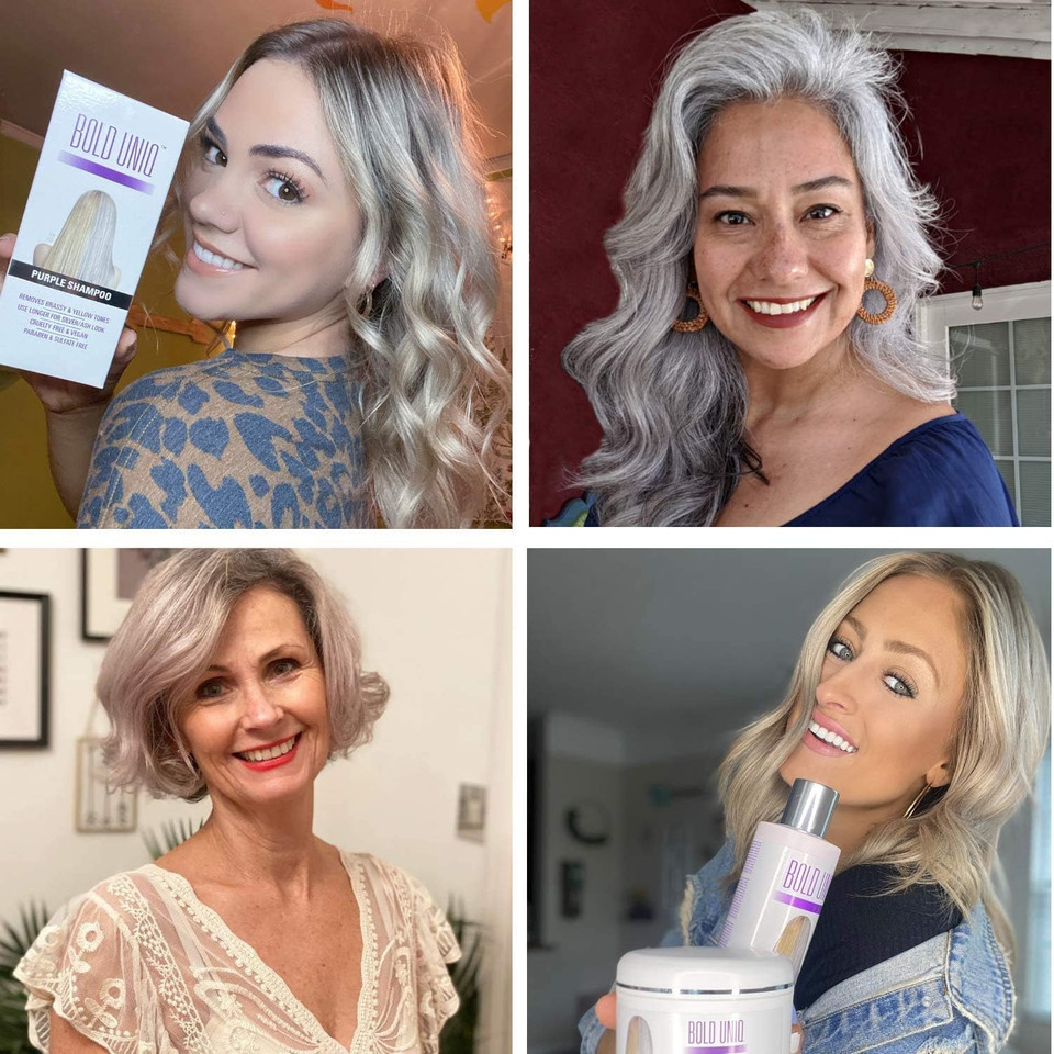 Purple Conditioner For Blonde, Platinum & Gray/Silver Hair. Reduce Brassy Yellow Tones. Toner For Bleached & Highlighted Hair - Moisturises - Cruelty Free, No Parabens Or Sulfates - 237 Ml