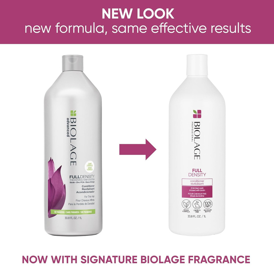 Biolage Full Density Thickening Conditioner | Moisturizes & Adds Fullness | With Biotin | For Thin & Fine Hair Types | Vegan | Cruelty-Free