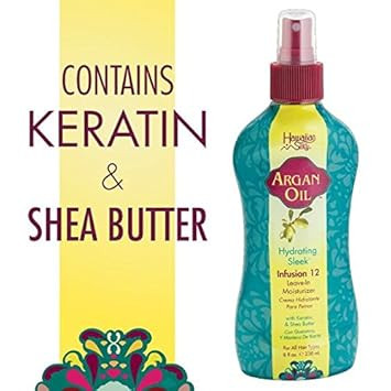 Argan Oil Leave In Conditioner 12 Oz - Vitamin E & Shea Butter Enriched Moisturizer, With 12 Benefits Infusion - Good On Color Treated Hair - For Men, Women & Kids Ha16