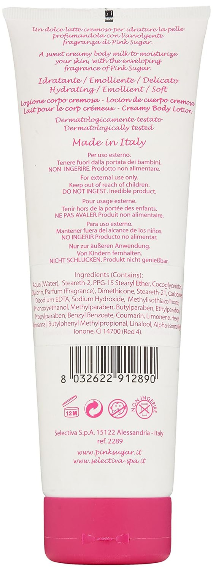 Pink Sugar Aquolina Creamy Body Lotion For Women, 8.45 Fl Oz Pink Sugar Aquolina Creamy Body Lotion For Women, 8.45 Fl Oz
