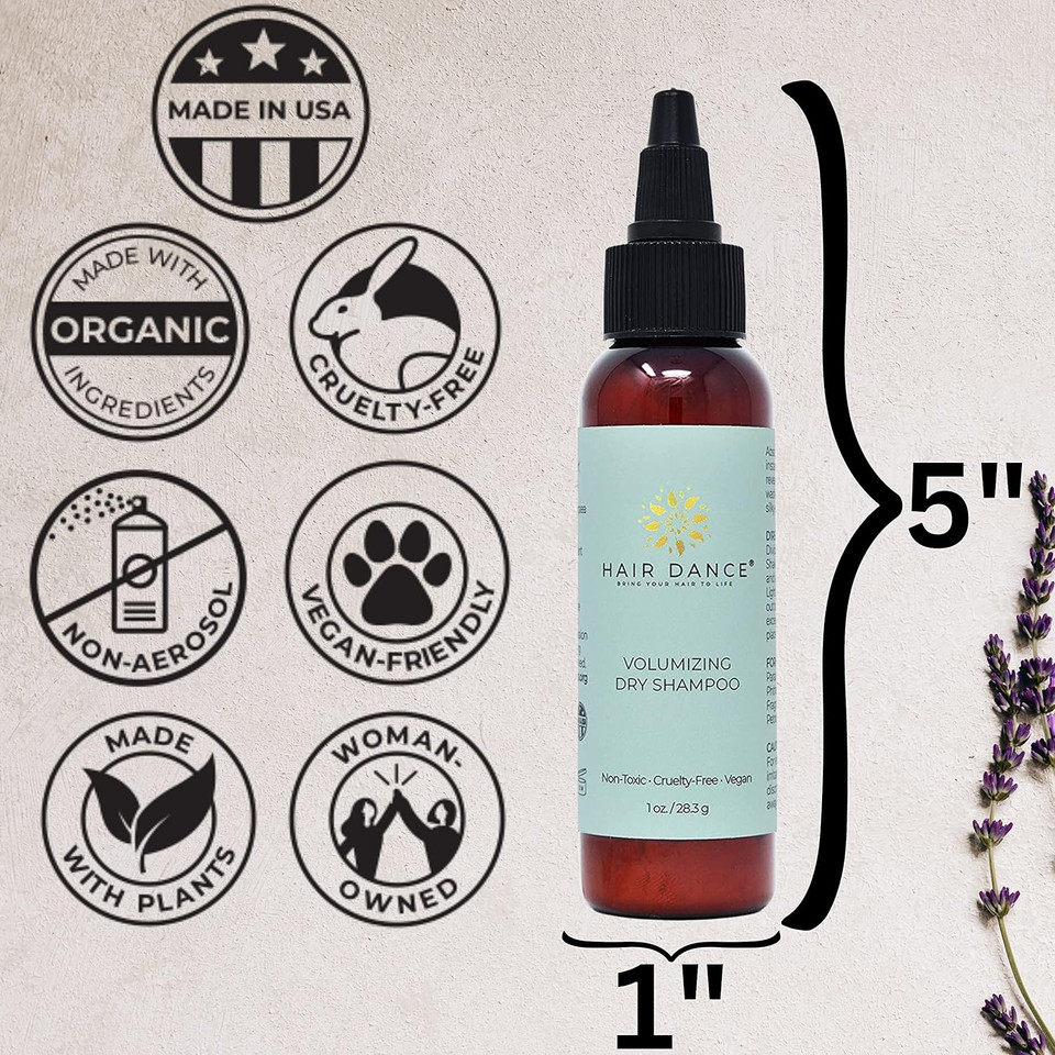 Dry Shampoo Volume Powder | Natural & Organic Ingredients | Non-Aerosol | Made In Usa | Talc & Corn Free | For Blonde And Dark Hair | Lavender Oil Scented | 1 Ounce
